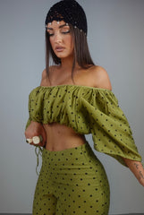 Ensemble à pois - vert