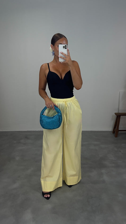 Pantalon élastique - jaune
