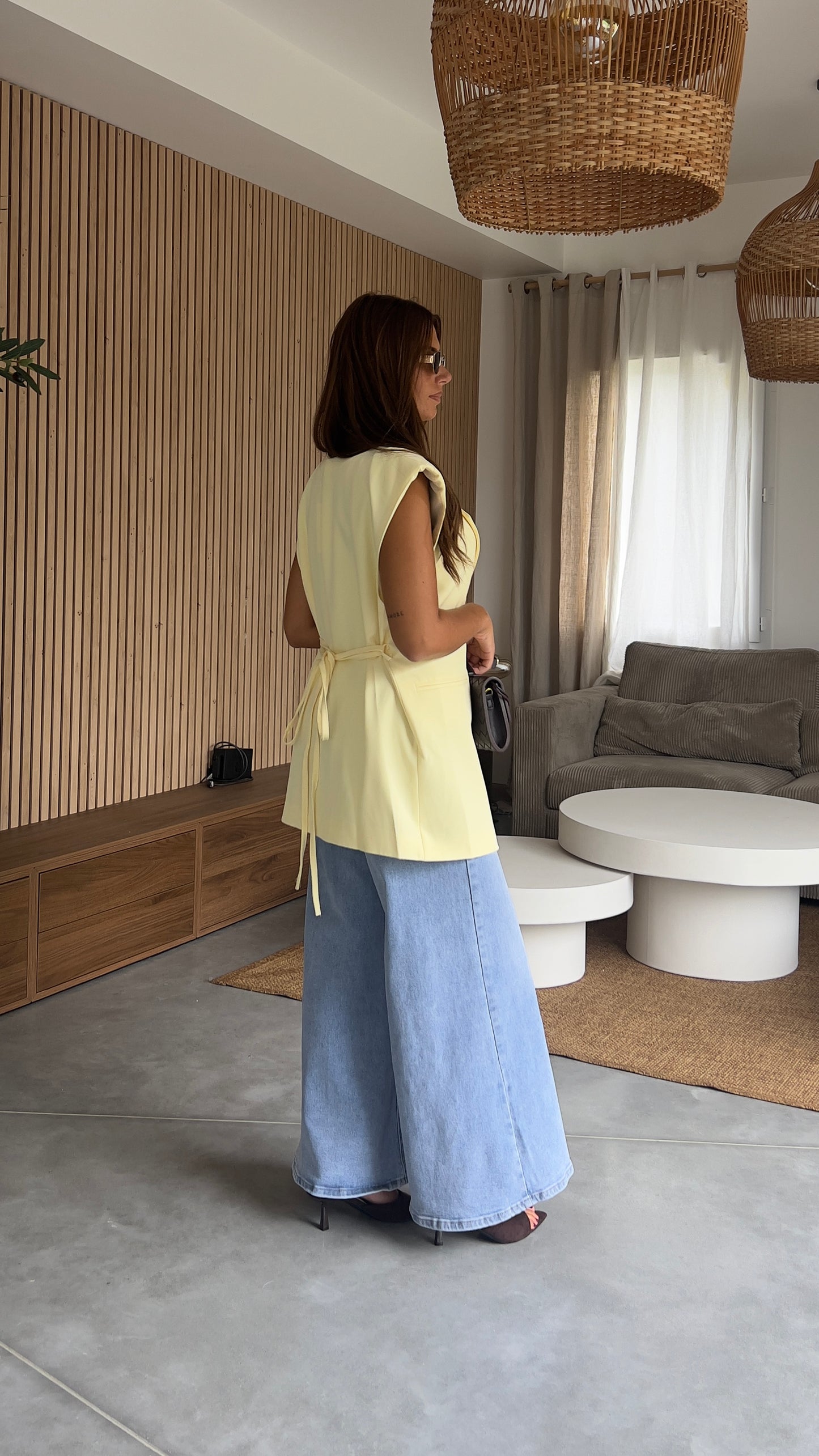 Blazer sans manches - jaune