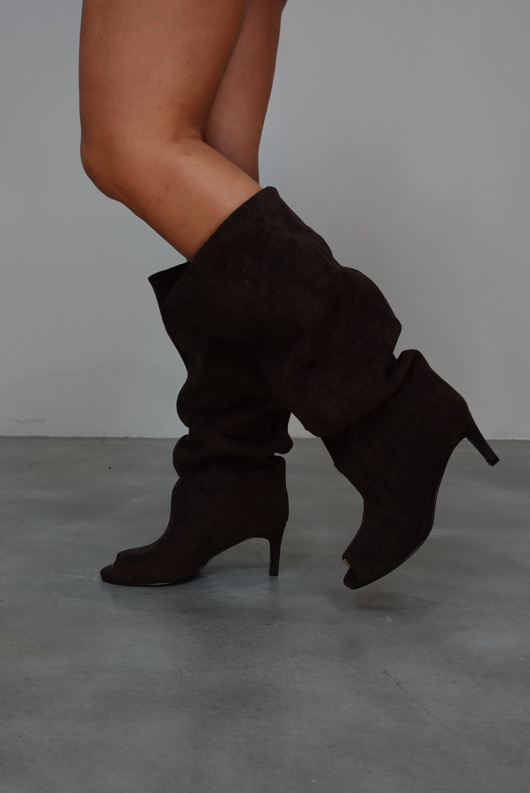 Bottes suédines - chocolat