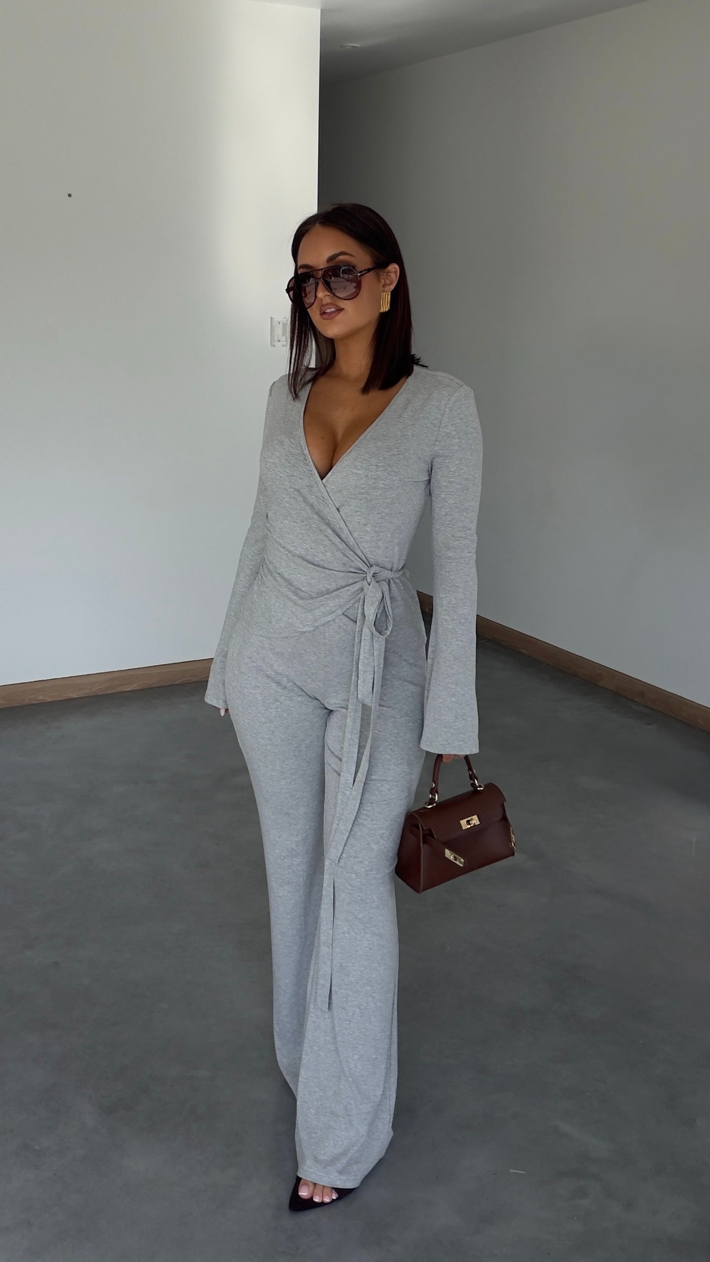 Ensemble cache cœur - gris