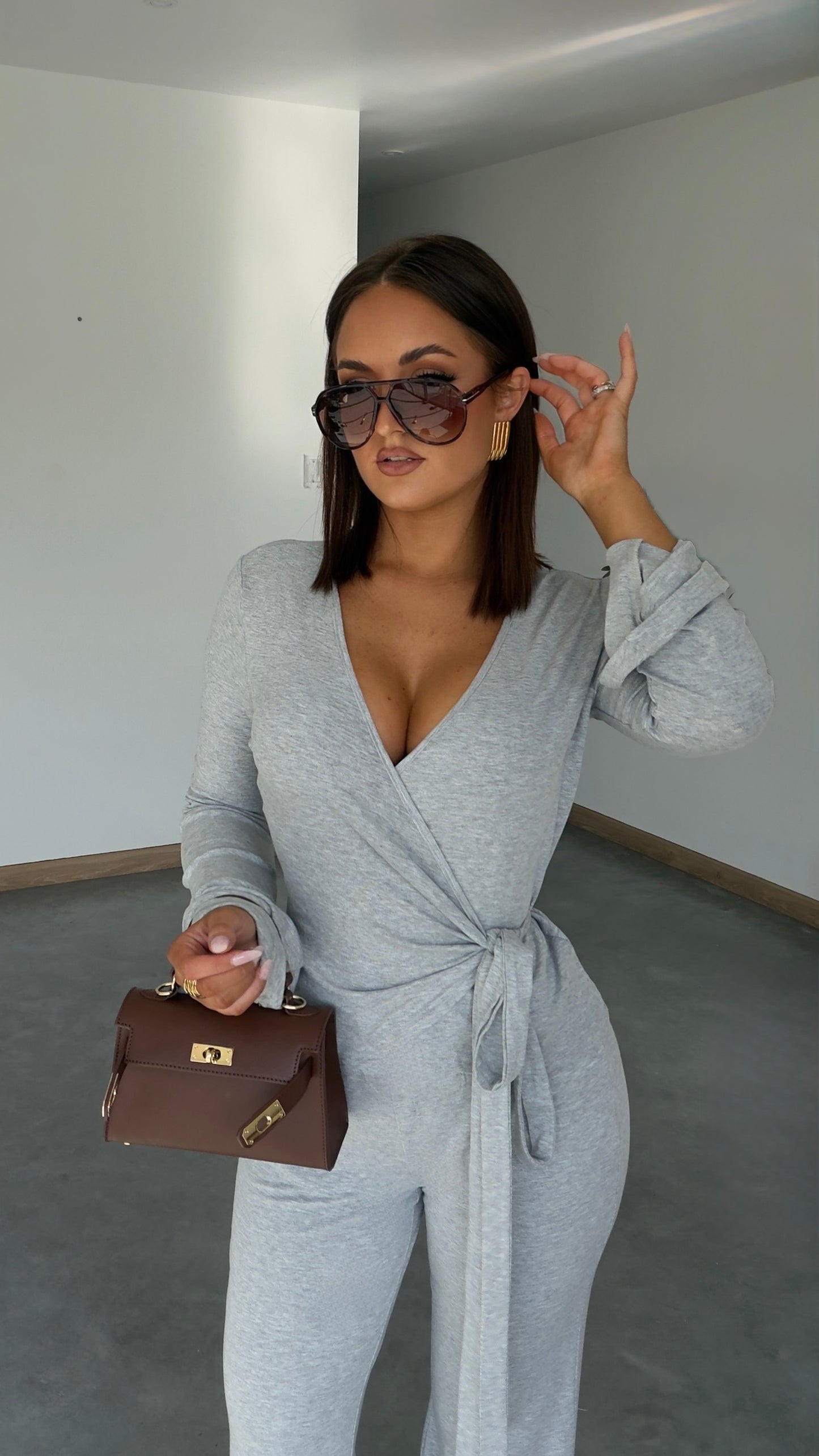 Ensemble cache cœur - gris