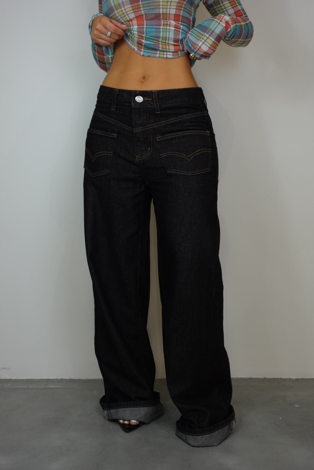 Jeans loose - brut