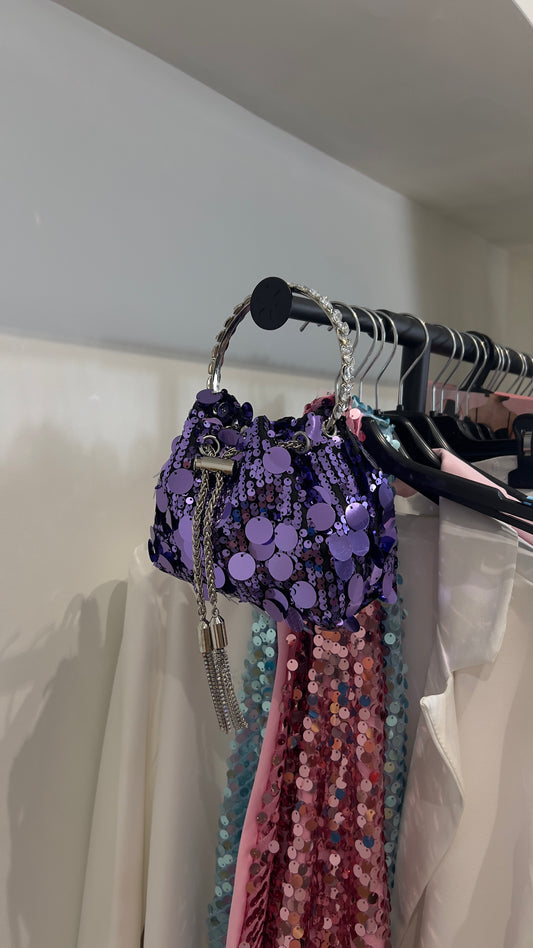 Sac sequin - violet