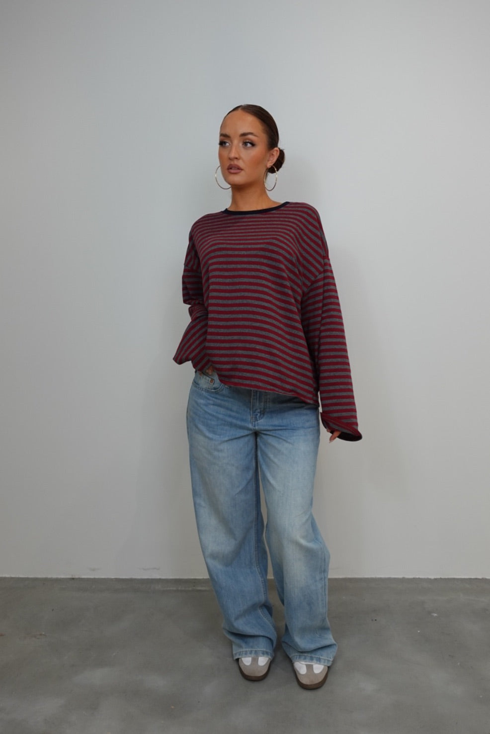 Jeans taille basse loose - clair