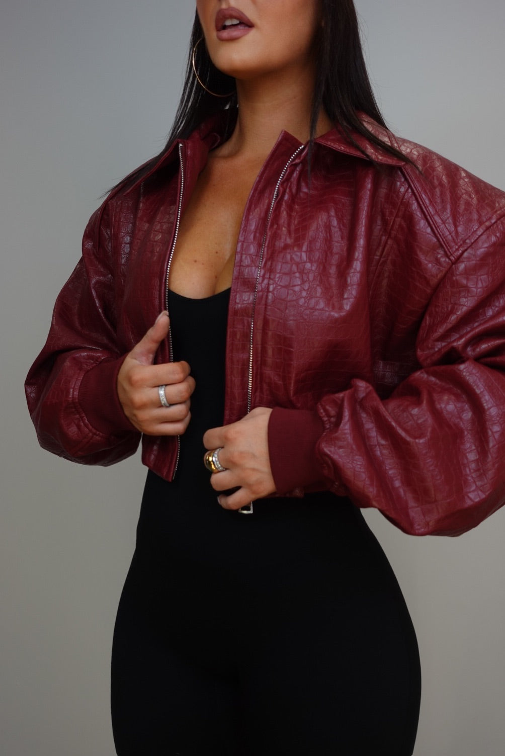 Bombers effet croco - bordeaux