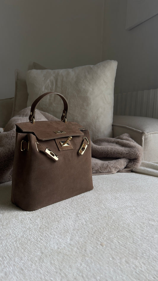 Sac cuir véritable - café