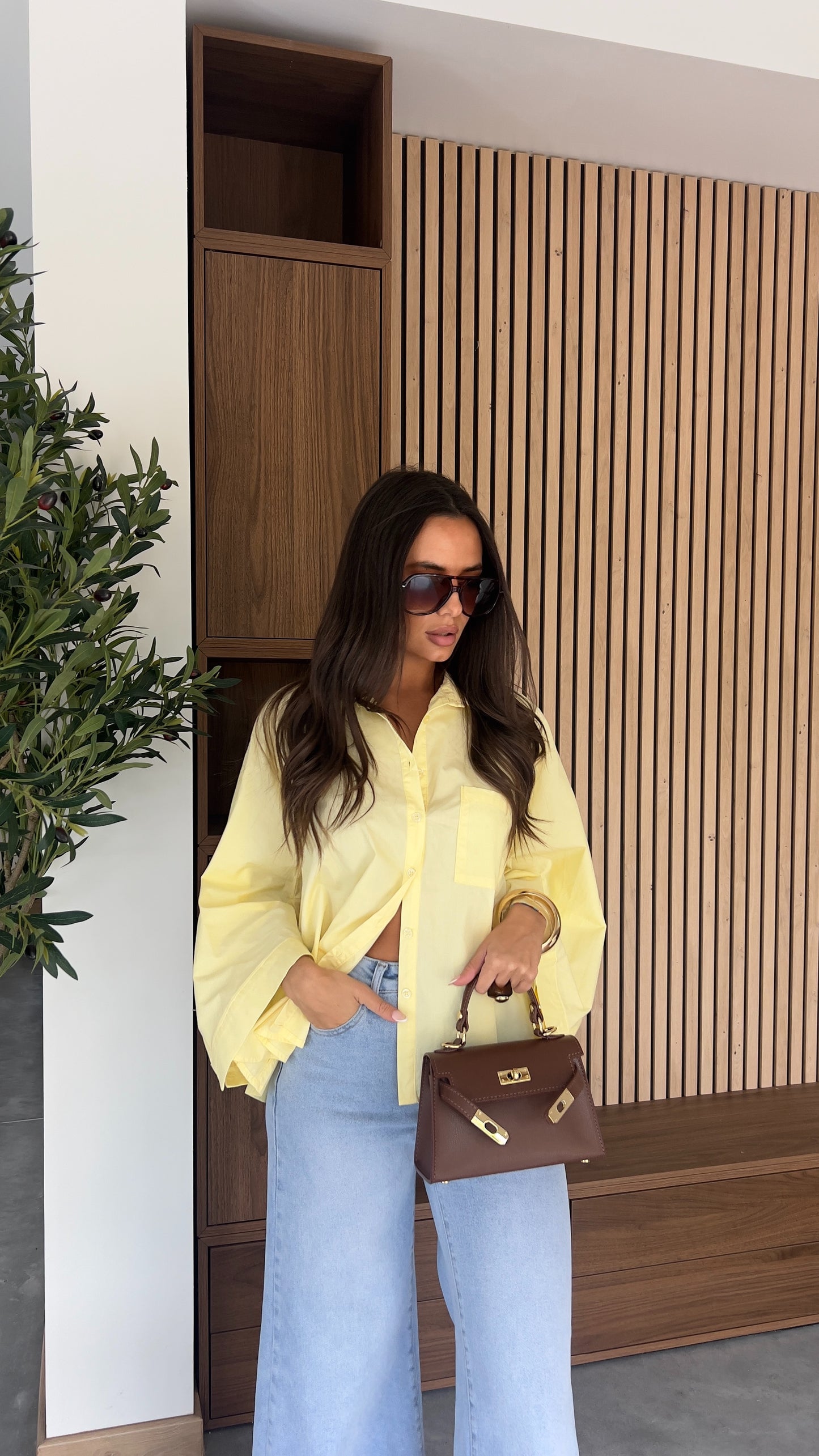 Chemise oversize - jaune