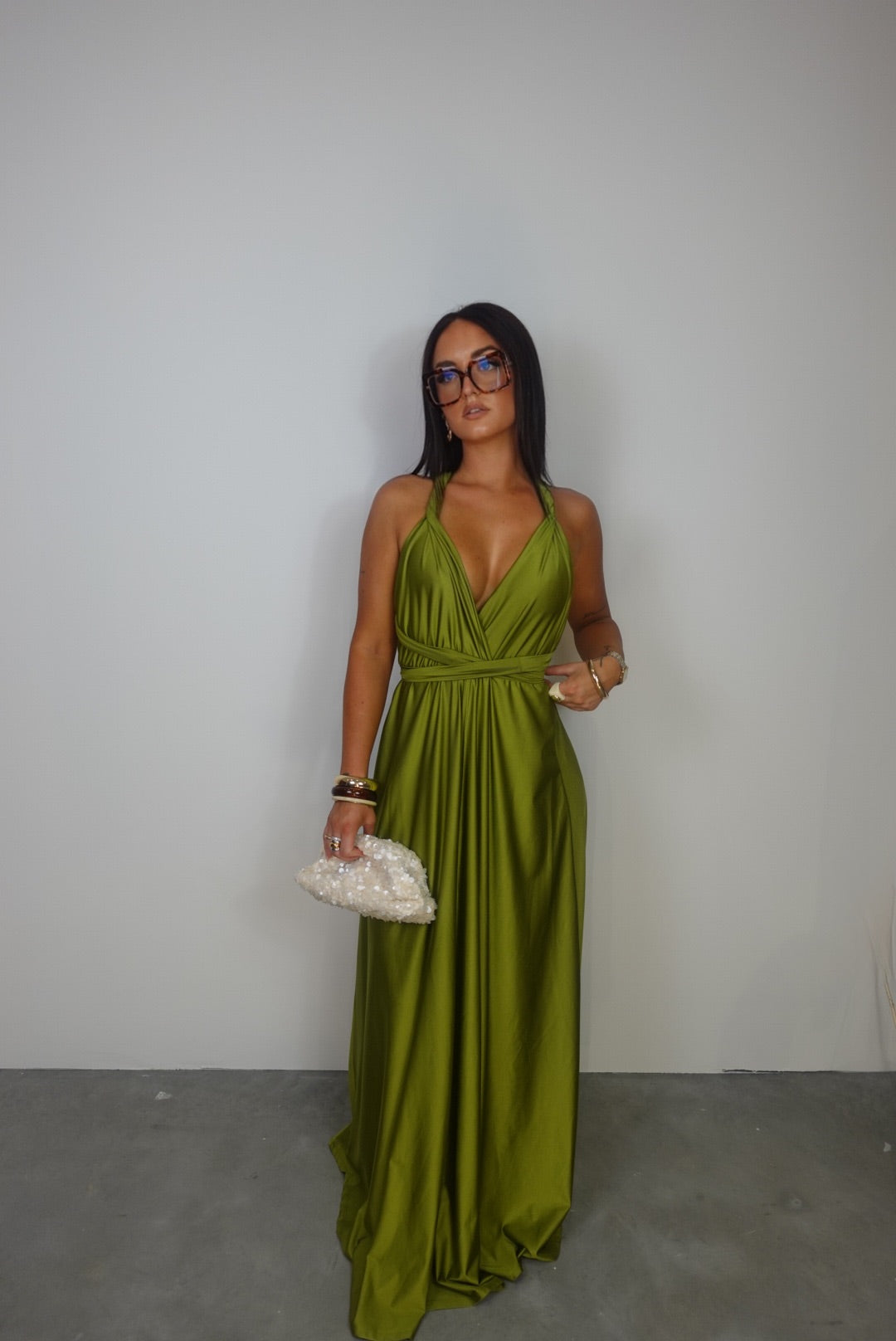 PRÉCOMMANDE Robe modulable - vert olive (livraison dans 2 semaines)