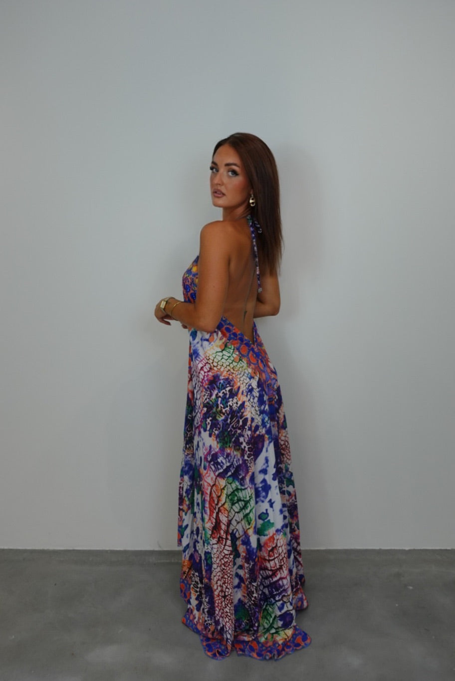 Robe bohème dos nu - multicolore