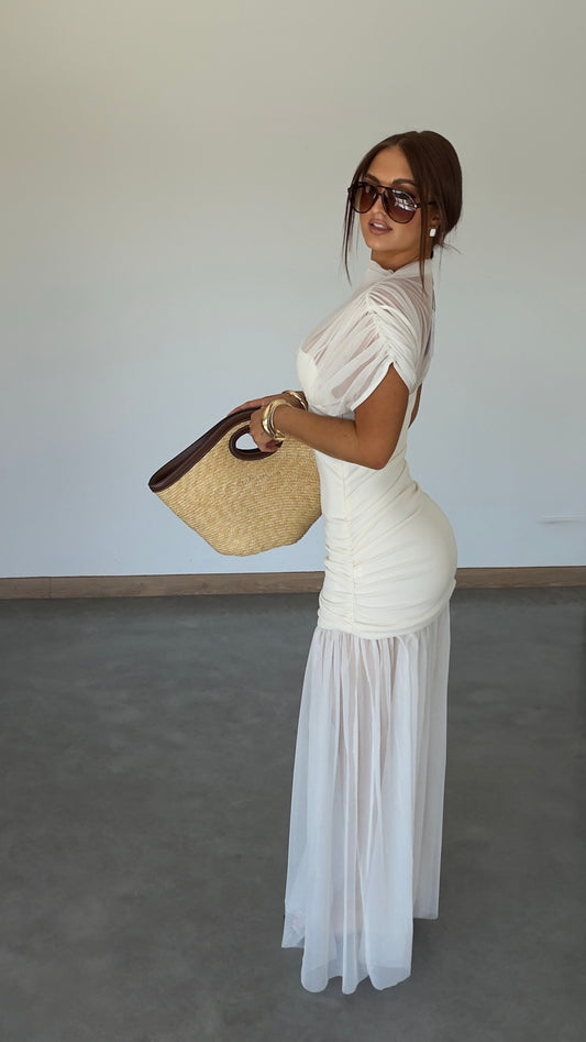 Robe voilages - blanc cassé