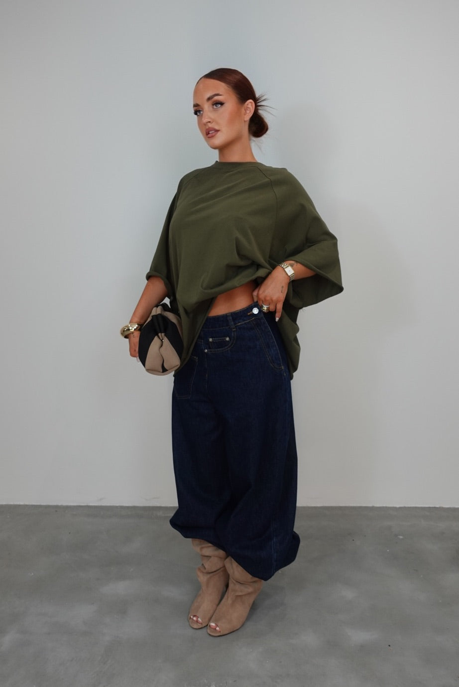 T- shirt loose - kaki