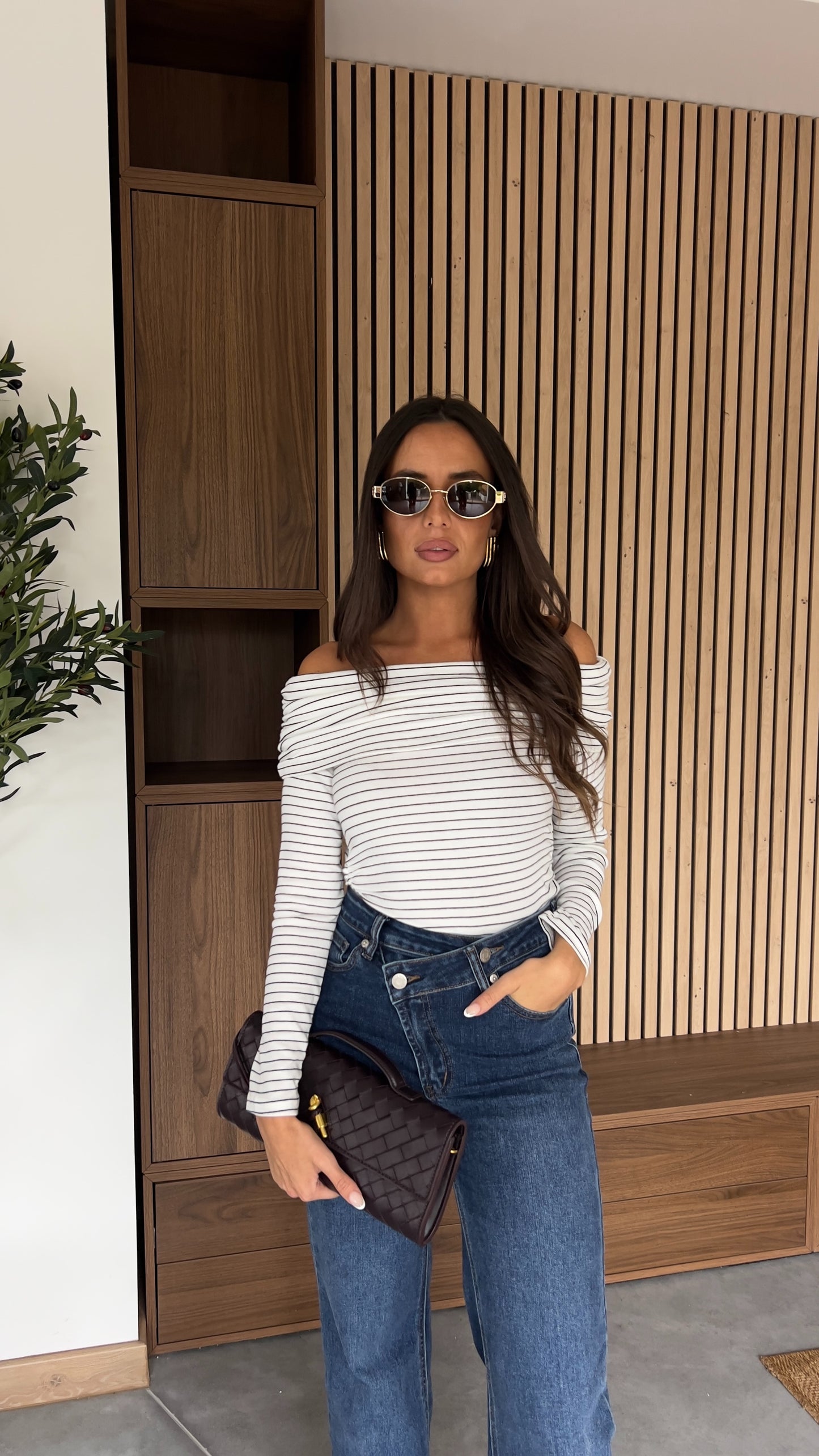 Top marinière - blanc