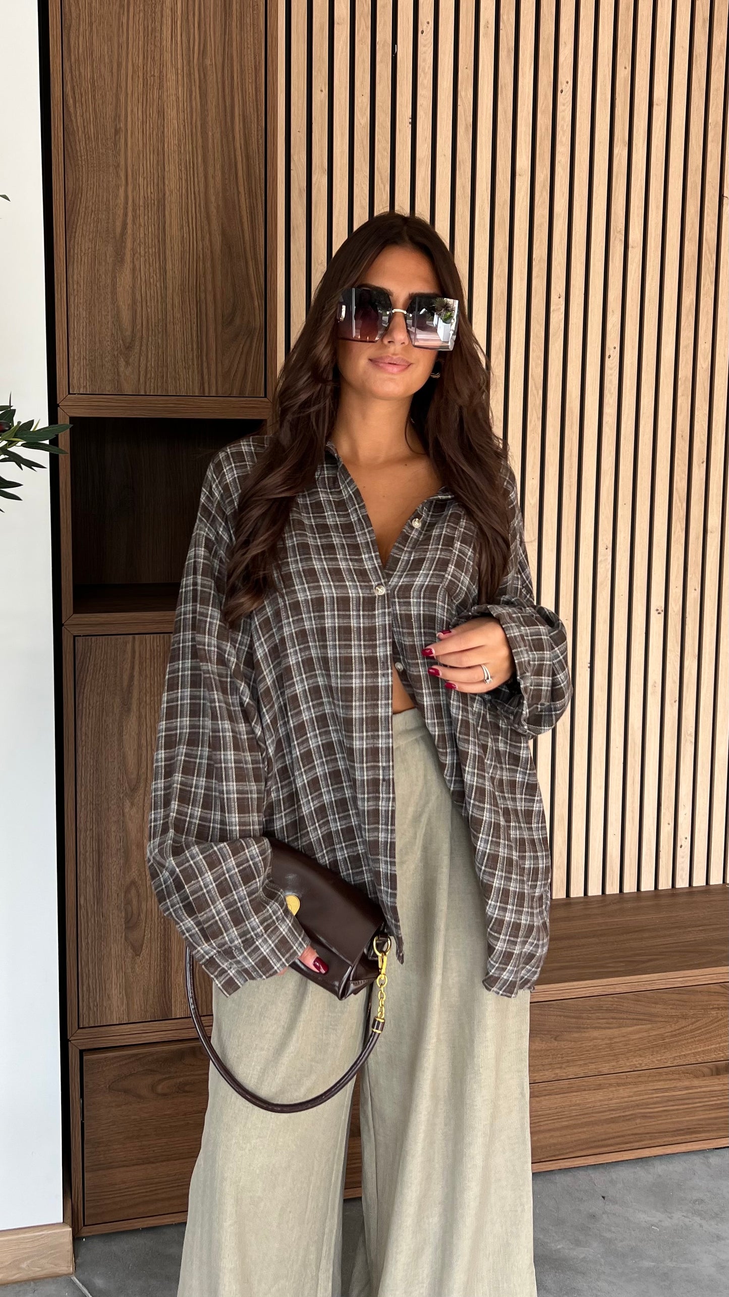 Chemise oversize à carreaux