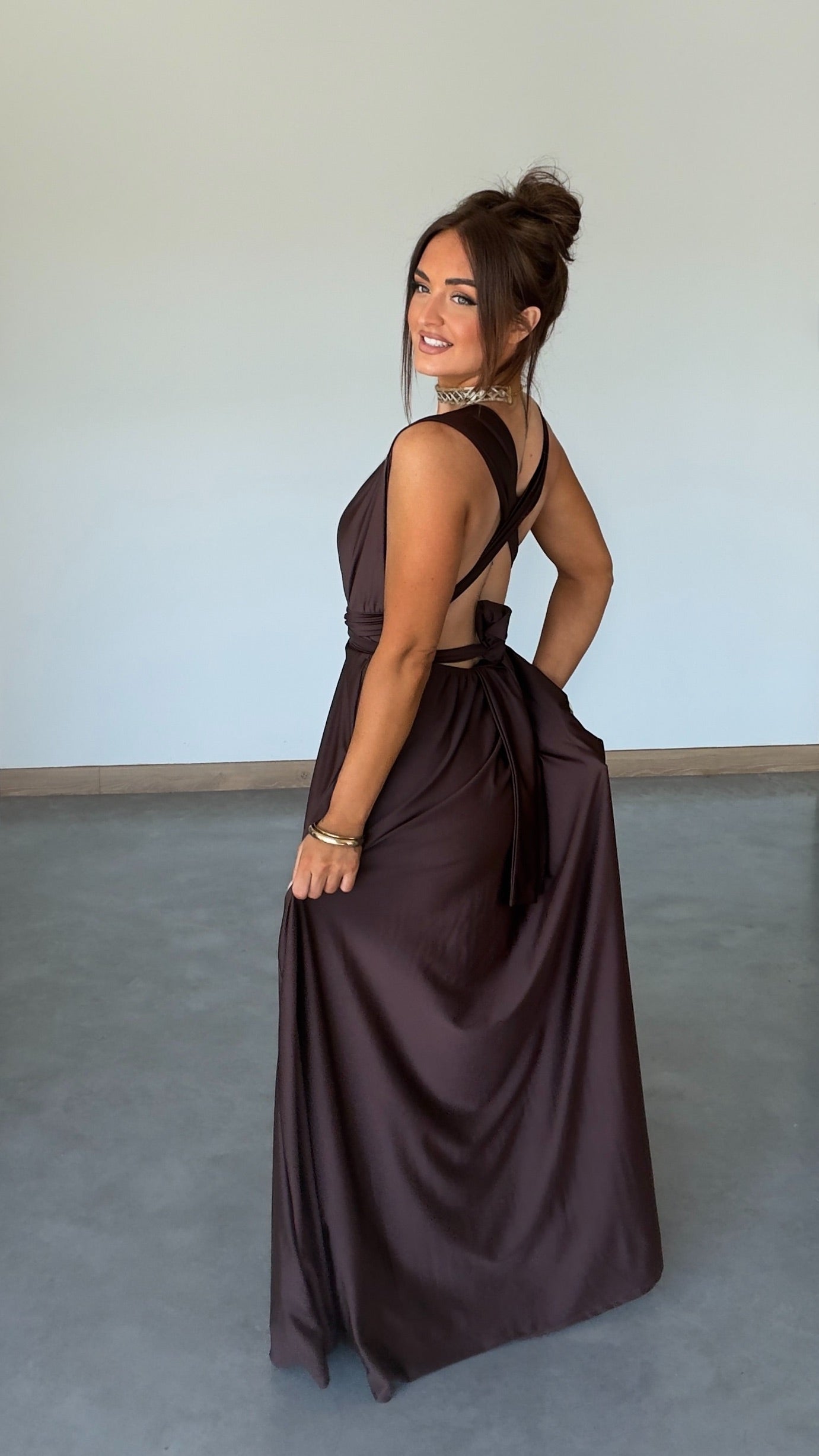 PRÉCOMMANDE Robe modulable - chocolat (livraison dans 2 semaines)