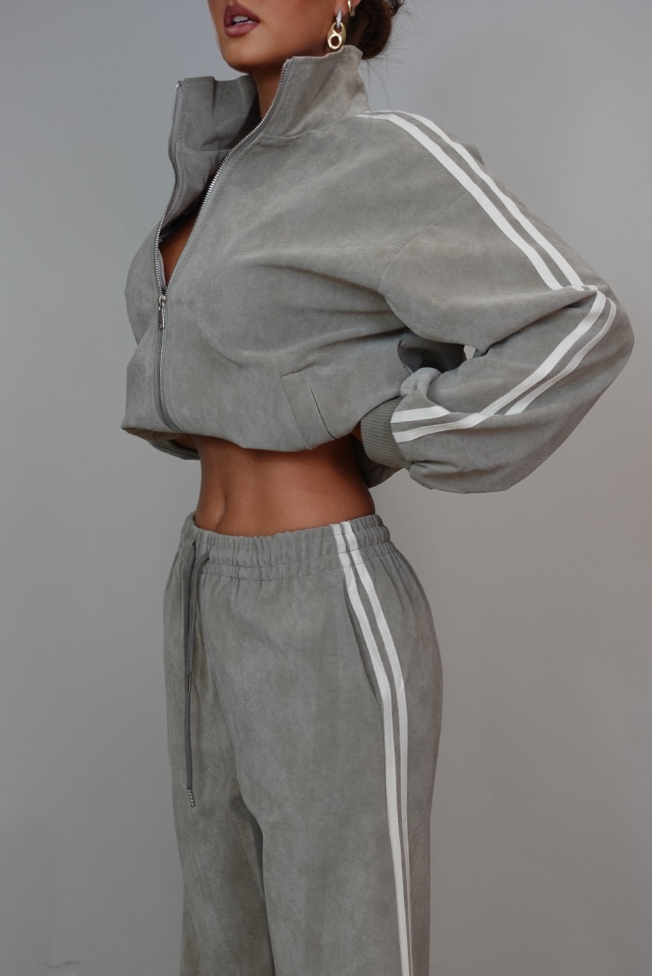 Ensemble effet croco à bandes - taupe