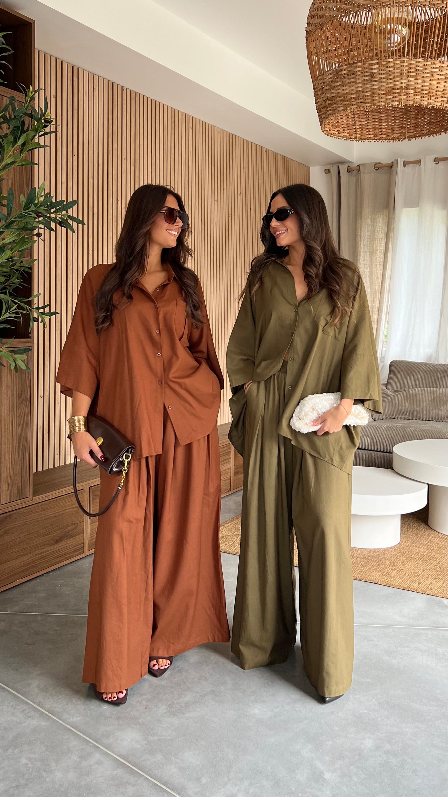 Ensemble oversize - kaki