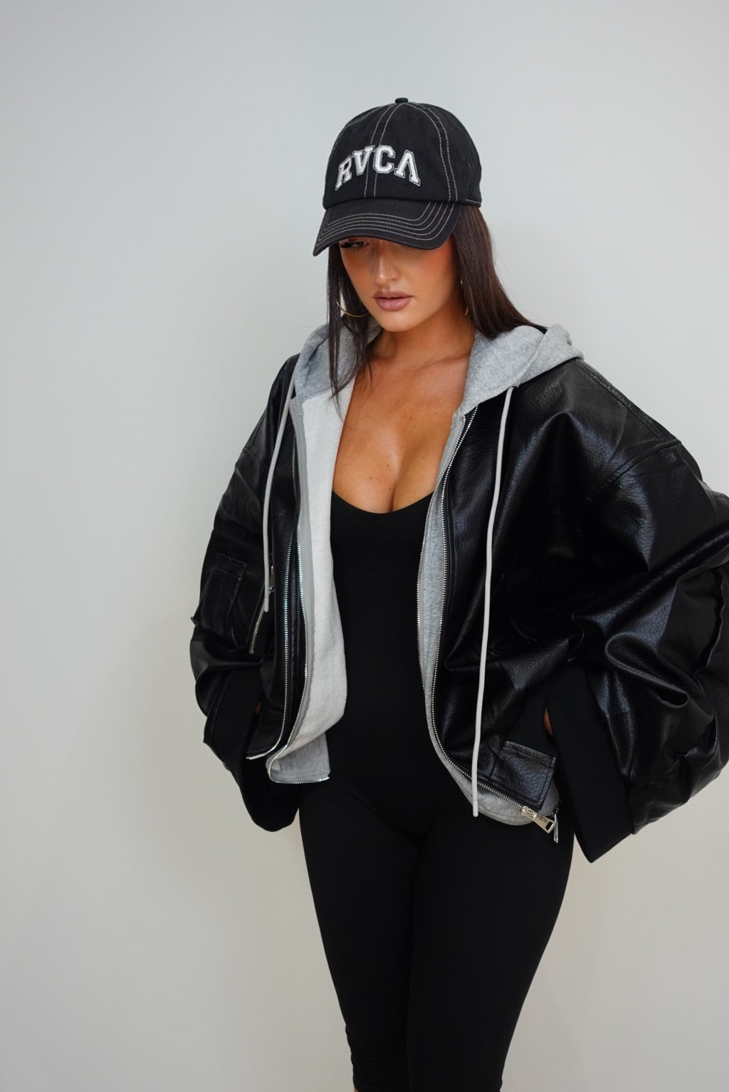 Veste sweat extra loose - noire