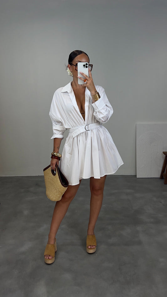 Robe courte - blanche