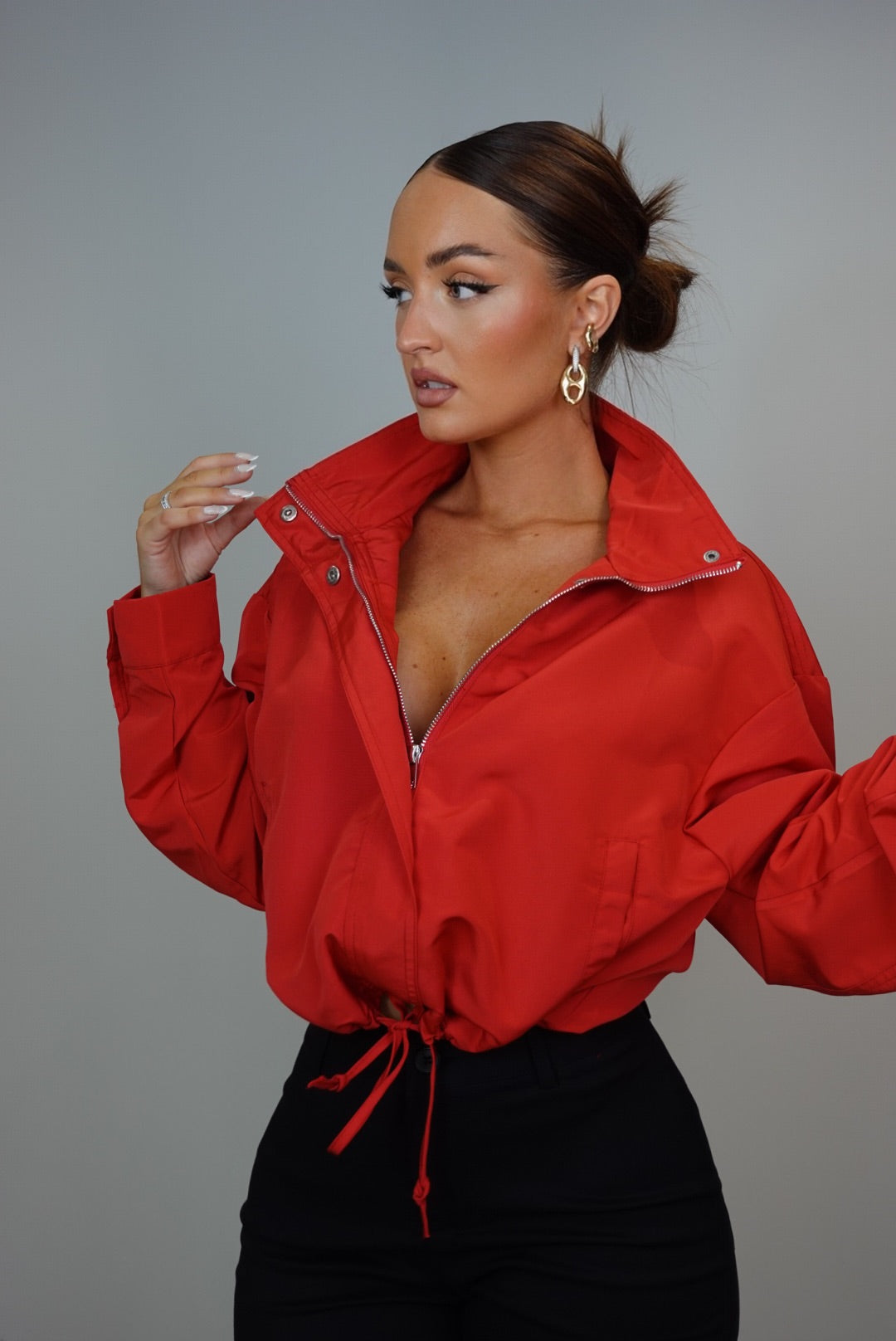 Veste bouffante - rouge