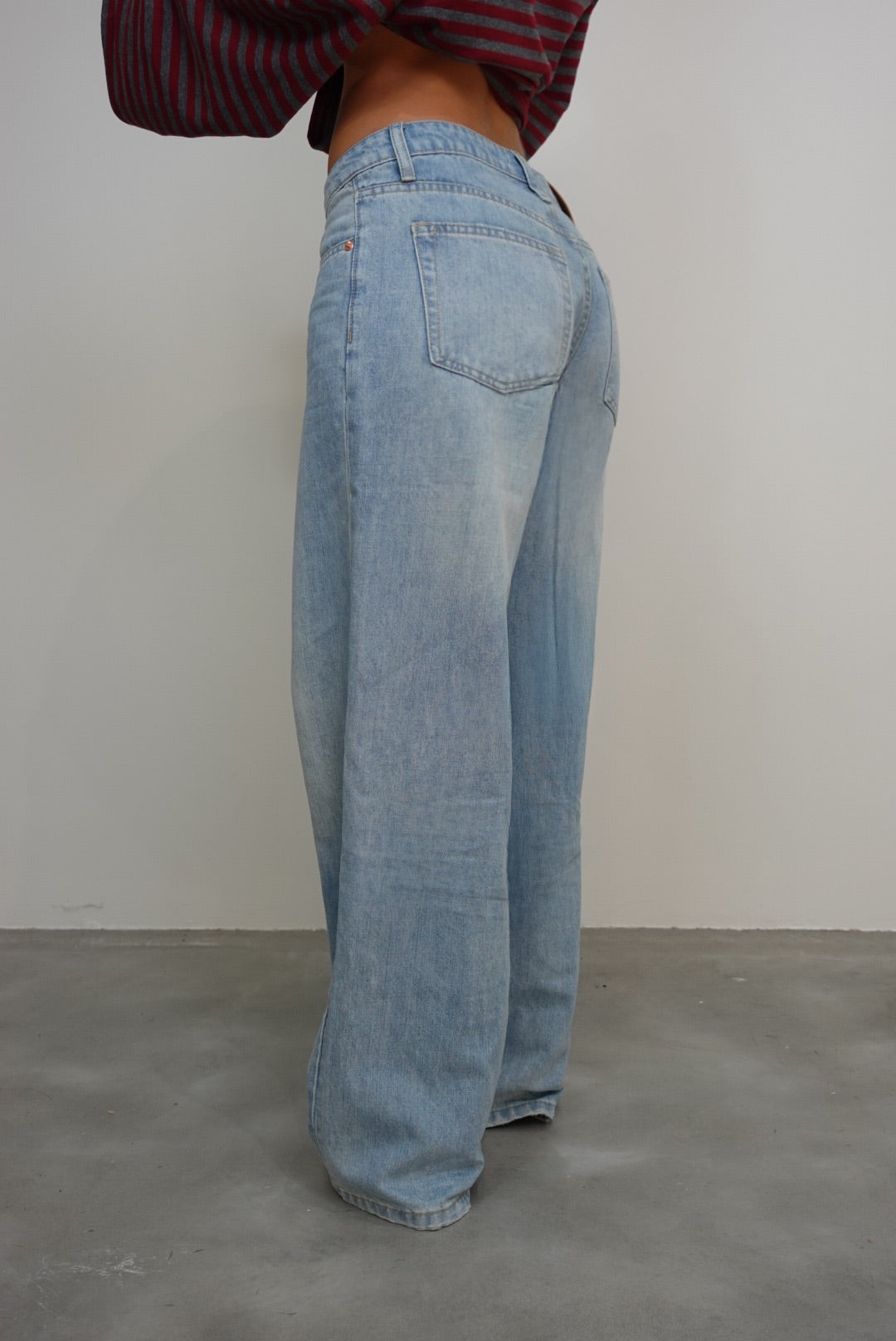 Jeans taille basse loose - clair
