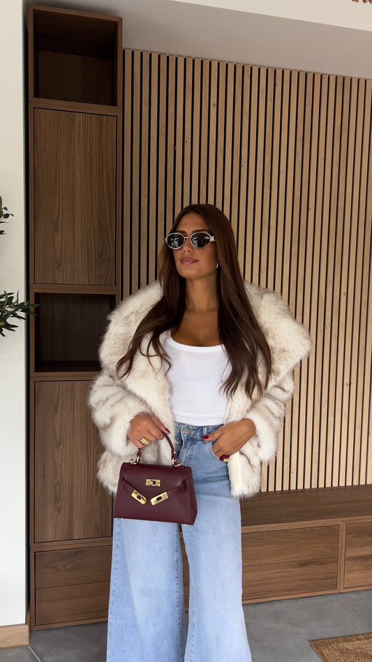 Fausse fourrure - taupe