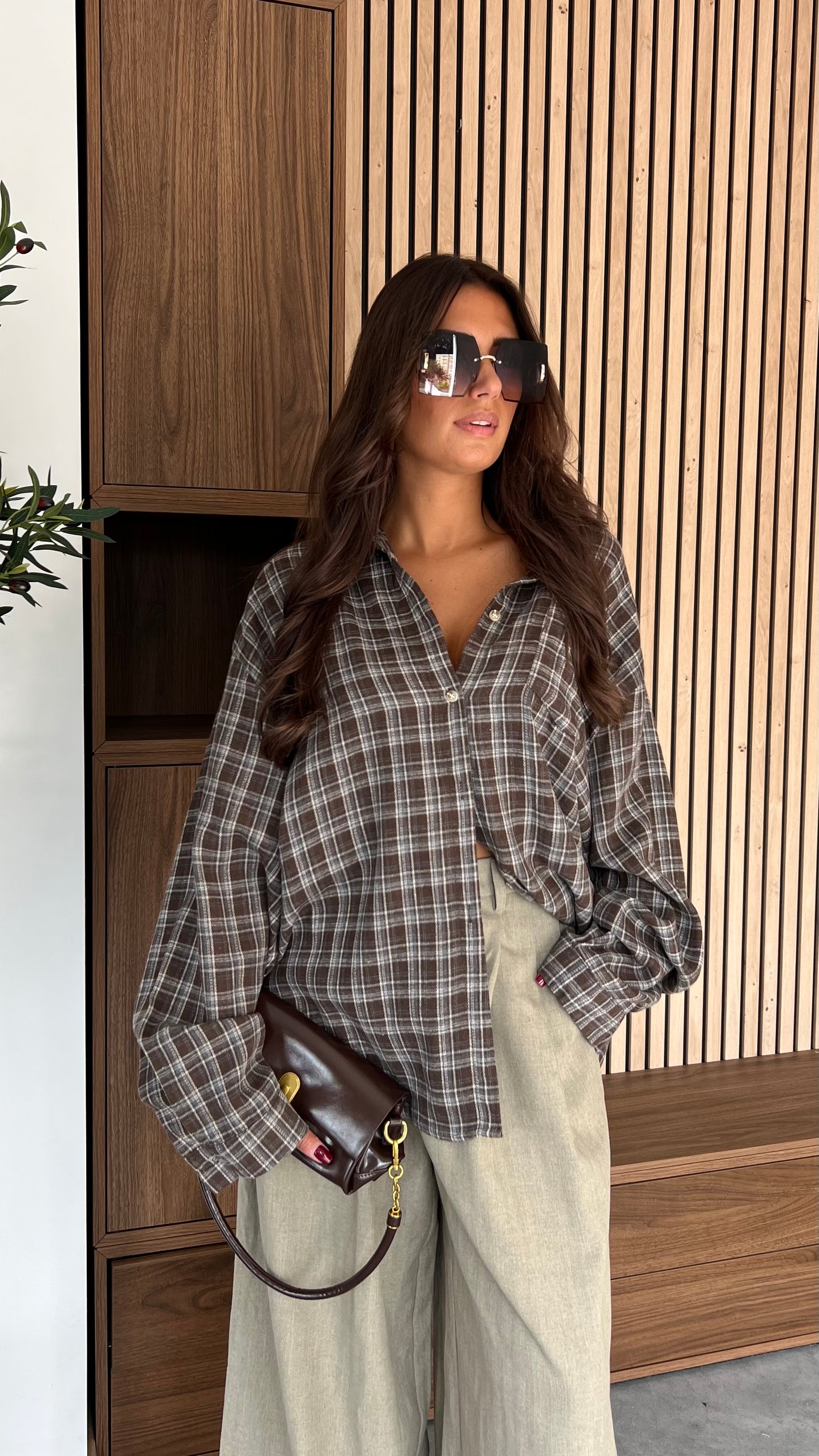 Chemise oversize à carreaux