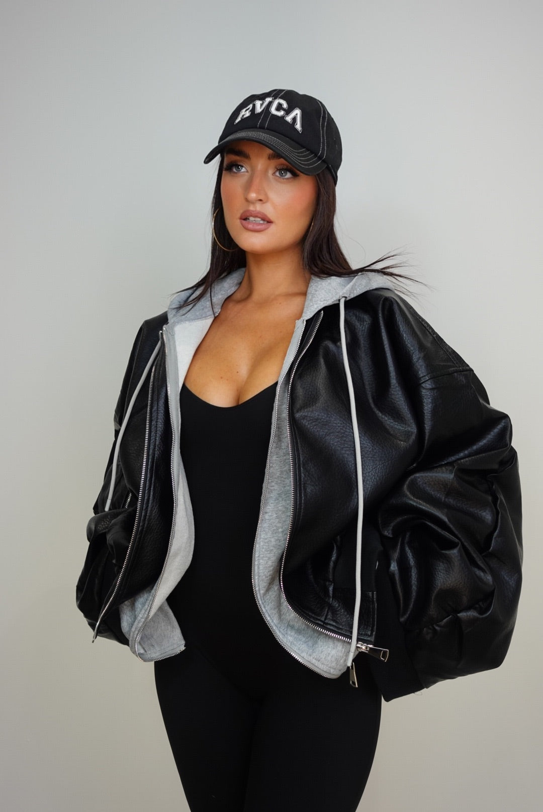 Veste sweat extra loose - noire
