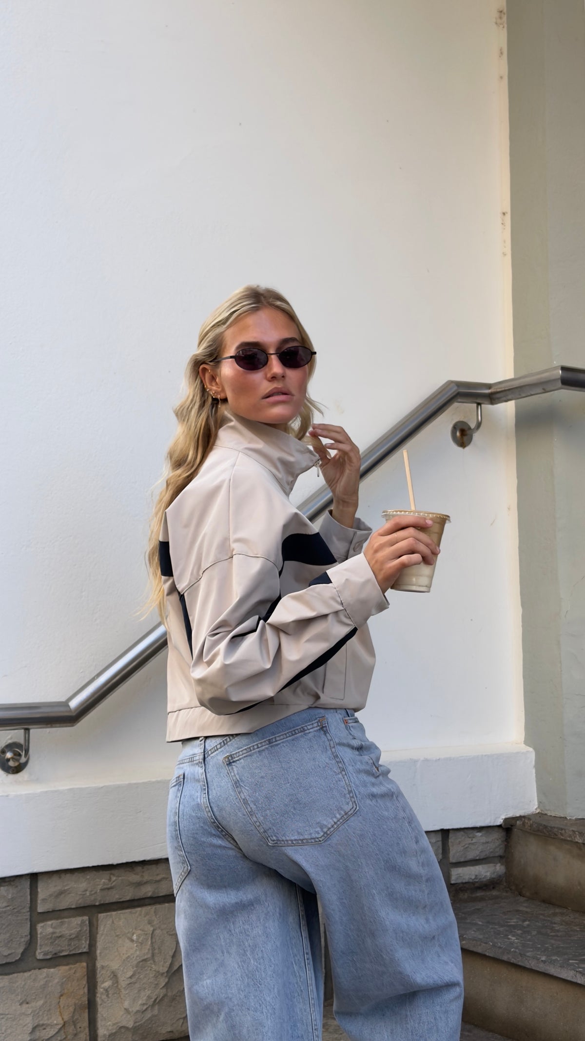 Baggy jeans taille basse - clair