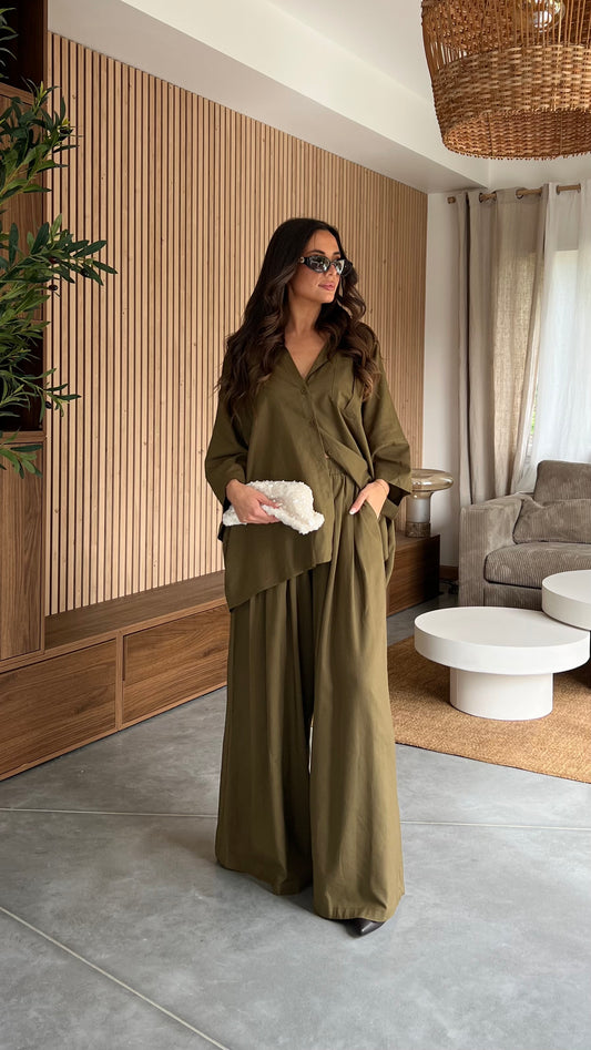 Ensemble oversize - kaki