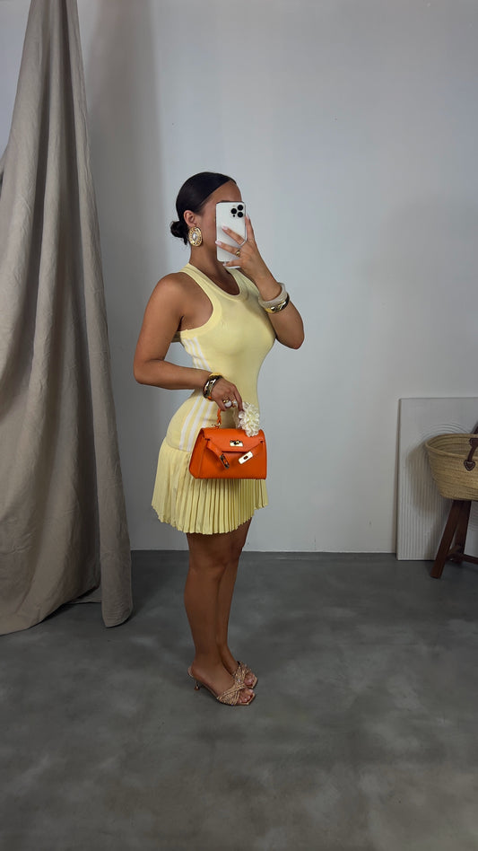 Robe courte tennis - jaune