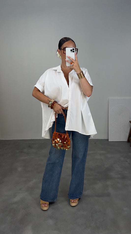 Chemise manches courtes - blanche