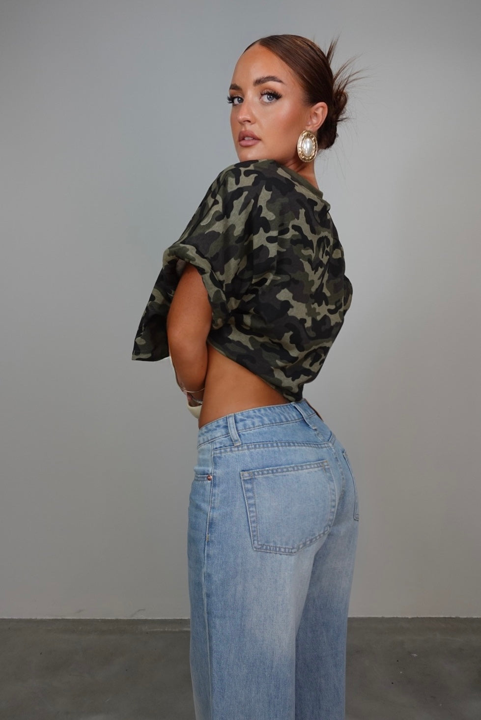Jean taille basse loose