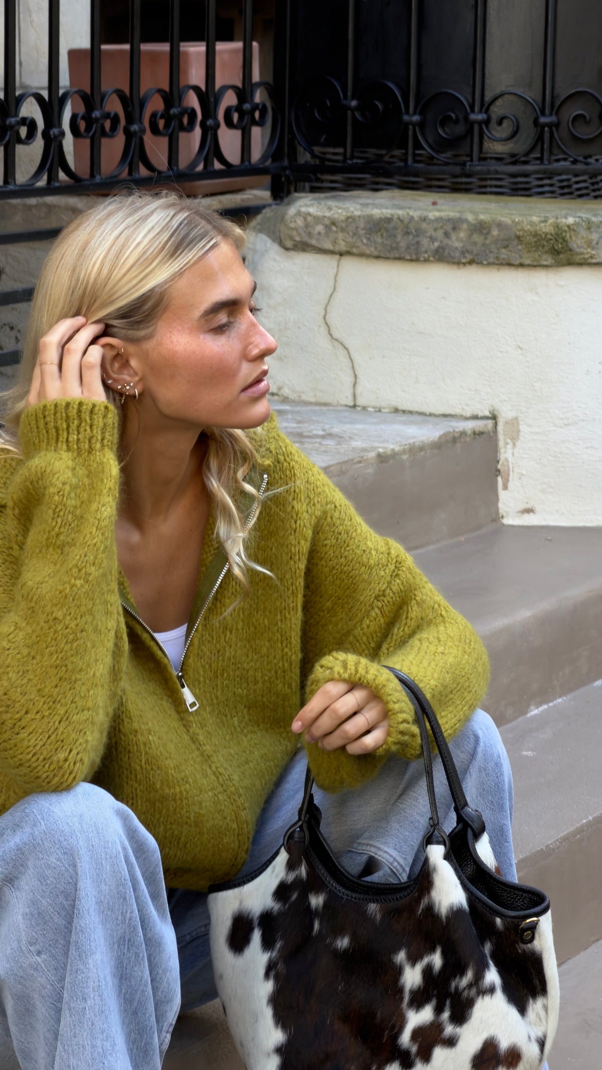 Gilet à capuche - pistache