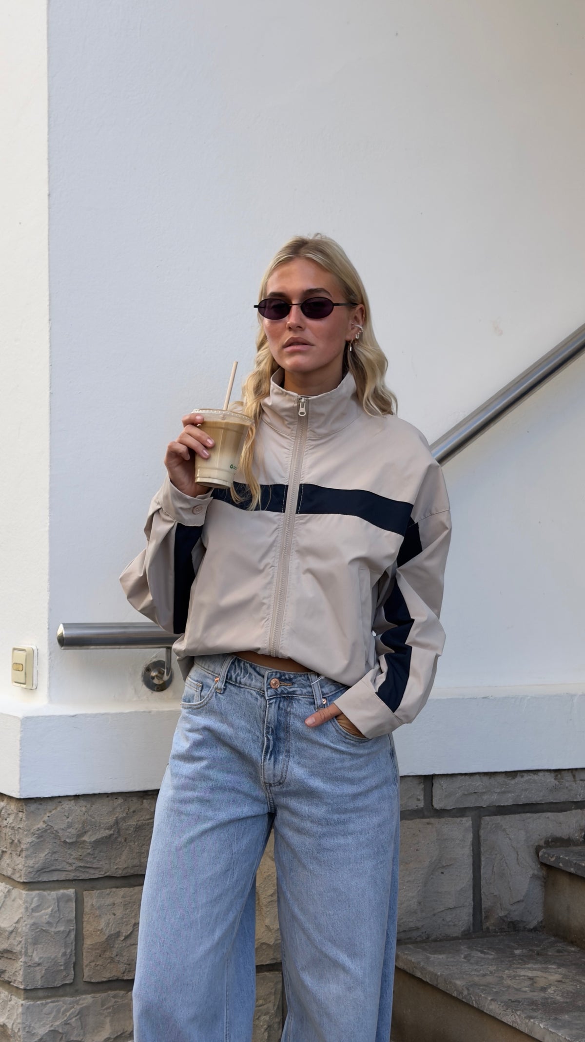 Veste bicolore - taupe