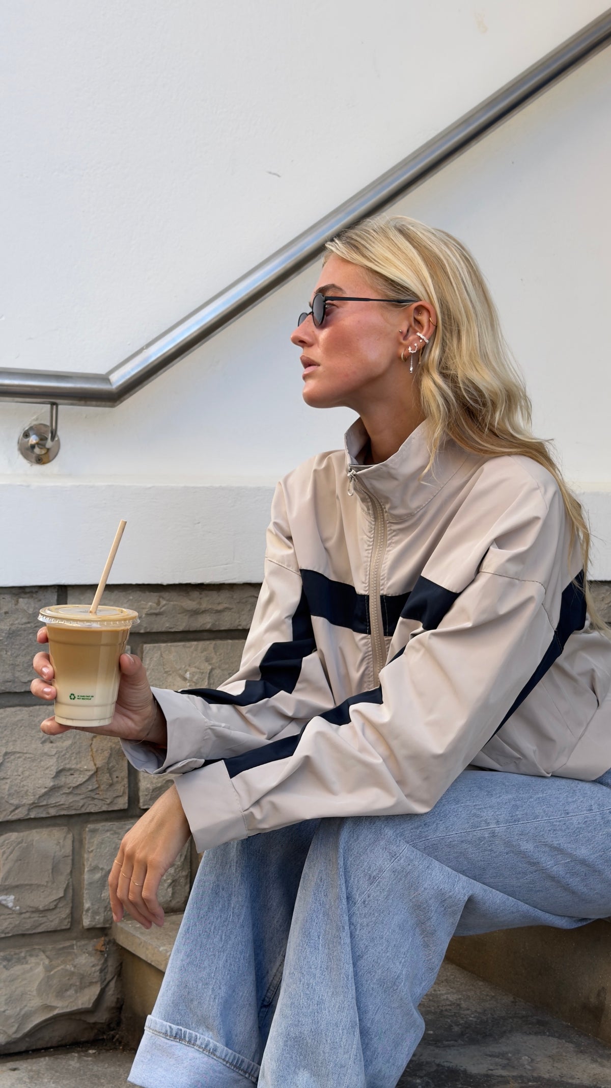 Veste bicolore - taupe