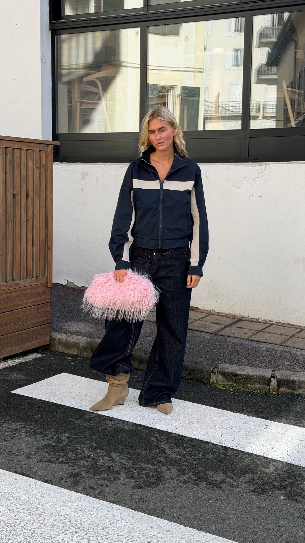 Two-tone jacket - navy blue